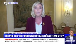 Marine Le Pen (RN) sur le couvre-feu à 18h: "On ne tient pas compte des études scientifiques effectuées"