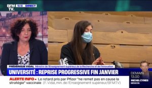 Frédérique Vidal: "On espère pouvoir faire revenir la totalité des étudiants" dans les universités