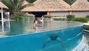 Cette piscine vous fait perdre la tête...  illusion d’optique géniale