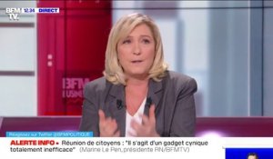Marine Le Pen: "C'est incompréhensible que les gens ne puissent pas aller au cinéma, dans les musées ou au théâtre"