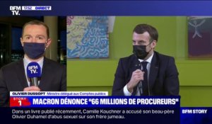 "66 millions de procureurs": Olivier Dussopt ne sait "pas s'ils sont 66 millions", mais "assure qu'ils sont nombreux"