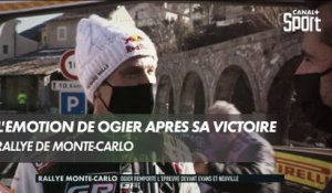 L'émotion de Ogier après sa victoire à Monte-Carlo