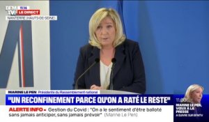 Si on reconfine, "c'est qu'on a raté le reste" martèle Marine Le Pen