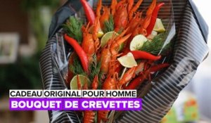 Bouquet comestible: les crevettes