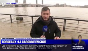 À Bordeaux, la Garonne est montée à 6,74 mètres et se stabilise grâce au vent qui limite la crue