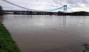 Inondations après la tempête Justine : crue de la Garonne à La Réole