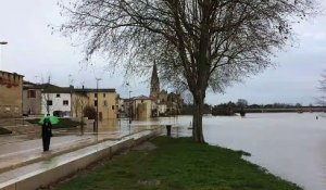 Crue de la Garonne à Langon 2, mercredi 3 février 2021