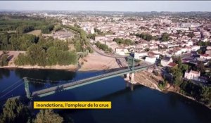 Inondations : la Garonne a débordé sur plus de 60 km, des images impressionnantes