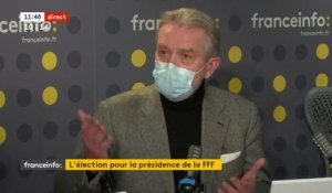 "C'est l'asphyxie dans le football amateur", déplore Frédéric Thiriez, candidat à la présidence de la Fédération française de foobtall, qui veut lancer "un plan d'urgence"