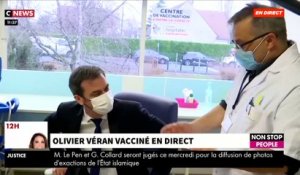Coronavirus - Le ministre de la Santé Olivier Véran a reçu ce matin sa première dose de vaccin anti-Covid devant les caméras - VIDEO