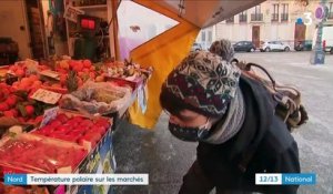 Vague de froid : sur les marchés du Nord, on s'adapte aux températures glaciales