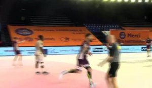 La joie des handballeurs istréens après leur succès contre Dunkerque