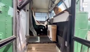 Ce couple a transformé un vieux bus en maison ambulante de rêve