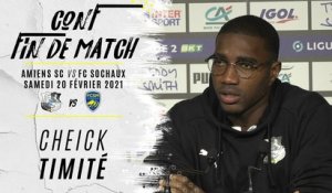 Conférence d'après match ASC - FC Sochaux : Cheick Timité