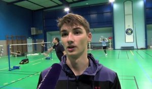 Christo Popov après la médaille d'argent avec la France à l'Euro mixte de badminton
