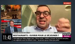 Coronavirus - Le coup de colère en direct dans "Morandini Live" sur CNews du député Richard Ramos qui réclame l'ouverture des restaurants le midi - VIDEO