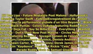 Grammy Awards - Taylor Swift, Beyoncé, Dua Lipa... Découvrez toutes les stars nommées à la 63èm...