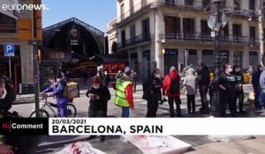 Manifestation des "anti-viande" à Barcelone