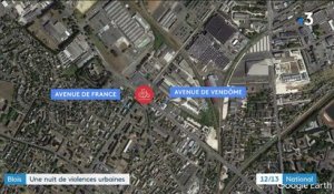 Violences urbaines cette nuit dans un quartier de Blois après un refus d'obtempérer suivi d'un accident de la route - Supermarché vandalisé, crèche dégradée - VIDEO