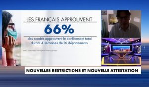 Sondage : 66% des Français approuvent le nouveau confinement dans 16 départements