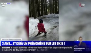 À 3 ans, cette petite fille impressionne par ses prouesses en ski