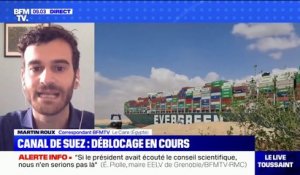 Canal de Suez: le porte-conteneurs bloqué a été remis à 80% dans la "bonne direction"