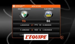 Le résumé de Zalgiris Kaunas - Alba Berlin - Basket - Euroligue (H)