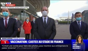 Jean Castex à propos du vaccinodrome du Stade de France: "Ce centre va vacciner environ 10.000 personnes par semaine"