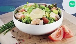 Salade de crevettes et pamplemousse