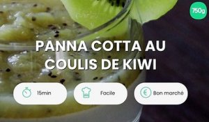 Panna cotta au coulis de kiwi