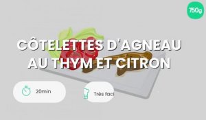 Côtelettes d'agneau au thym et citron