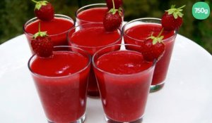 Soupe de fraises et framboises