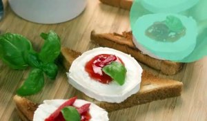 Toasts de chèvre à la confiture de poivron-fraise