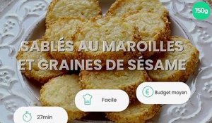 Sablés au Maroilles et graines de sésame