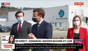 Regardez les déclarations du Président Emmanuel Macron depuis l'usine Delpharm de Saint-Rémy-sur-Avre (Eure-et-Loir) - VIDEO