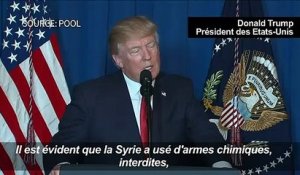 Syrie:Trump appelle à l'union contre "massacres" et "terrorisme"