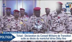 Déclaration du Conseil Militaire de Transition suite au décès du Maréchal IDRISS DEBY