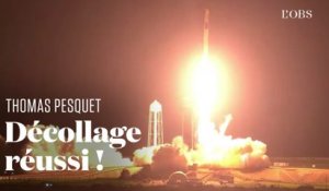 Le décollage de Thomas Pesquet et la fusée SpaceX vers la Station spatiale internationale en replay