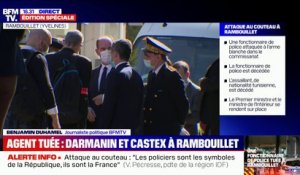 Policière tuée au couteau: Jean Castex et Gérald Darmanin sont arrivés à Rambouillet