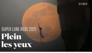 La Super Lune rose 2021 en images, de Montréal à Bombay