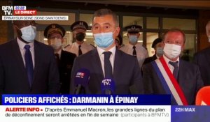 Photos de policiers placardées à Épinay-sur-Seine: Gérald Darmanin condamne la "démonstration de force absolument inacceptable de certains voyous"