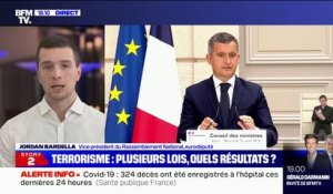 Jordan Bardella (RN) sur la loi antiterroriste: "Il y a des dispositifs dans ce projet qui vont dans le bon sens et les mesures qui vont dans le bon sens, nous les voterons"