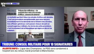 Le général Dominique Trinquand sur la tribune des militaires: "Cette tribune est une tribune politique"
