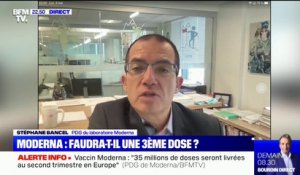 Stéphane Bancel (Moderna) sur la vaccination anti-Covid: "Nous sommes convaincus scientifiquement que des rappels vont être importants"