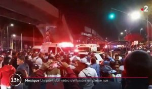Mexique : un pont du métro de Mexico s'effondre en pleine rue