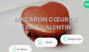 Macaron cœur de Saint Valentin