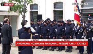 Cérémonie d’hommage national au brigadier Éric Masson - Revue des troupes par le Premier ministre Jean Castex - VIDEO