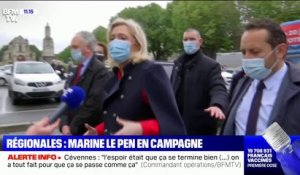 Dans les Hauts-de-France, Marine Le Pen se dit "en campagne pour Sébastien Chenu"