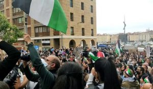 Marseille : Rassemblement pro palestinien devant l'hôtel de Ville