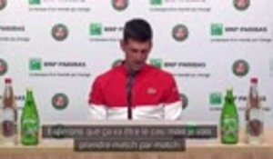 Roland-Garros - Djokovic : "Prêt à aller loin dans ce tournoi"